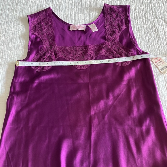 NWT Vintage fuchsia silk camisole w/square neckline - Picture 5 of 6